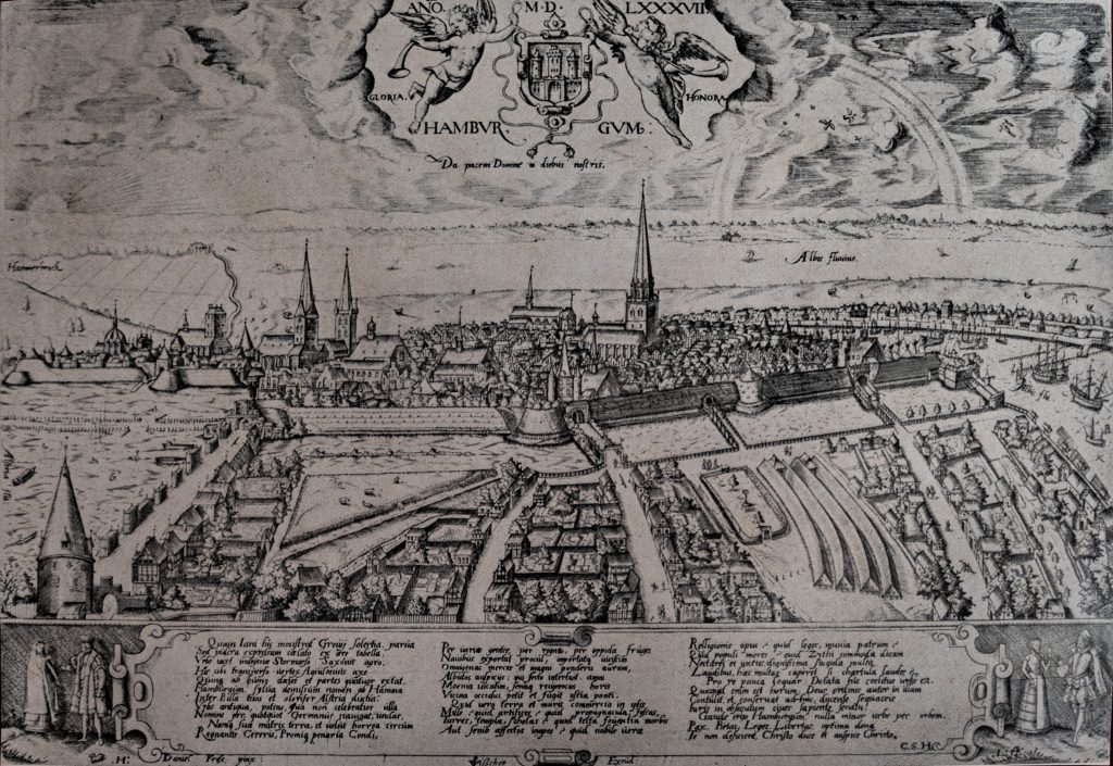 Karte von Hamburg in 1588