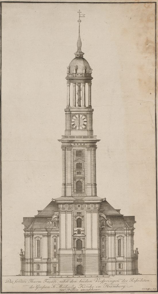 Entwurf der zweiten Großen Michaeliskirche nach Sonnin