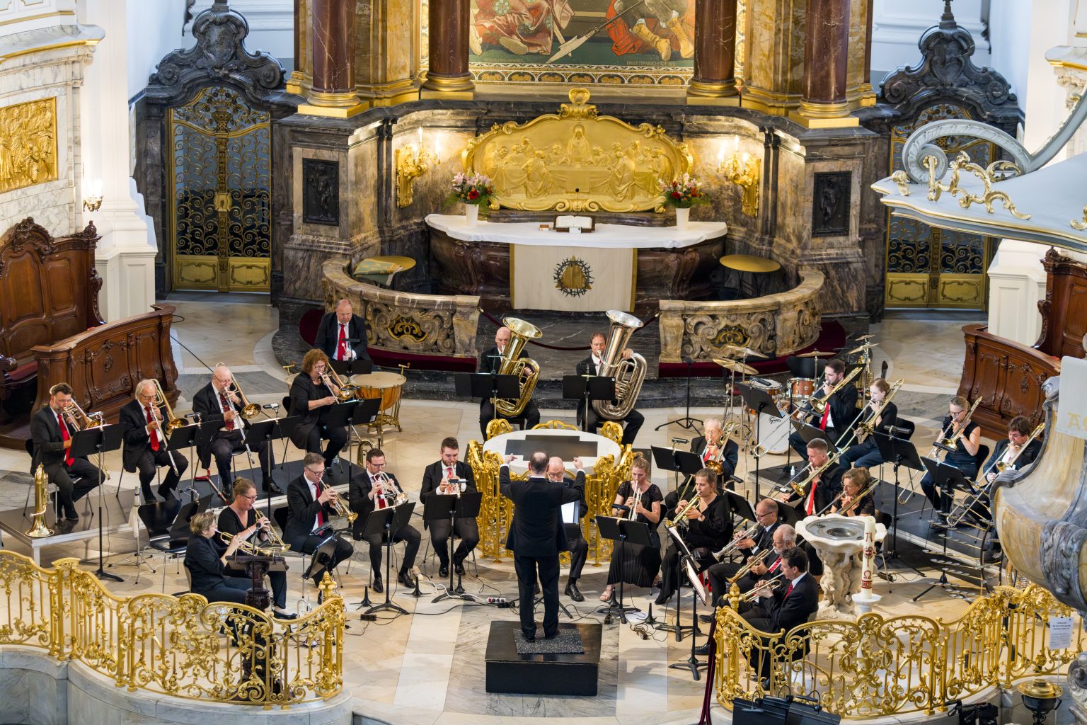 Der Posaunenchor St. Michaelis bei seinem Sommerkonzert.